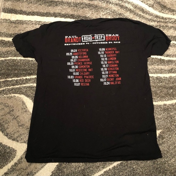 Dean Brody Paul Brandt  road trip 2015 tour t shirt sz xl - Picture 2 of 3